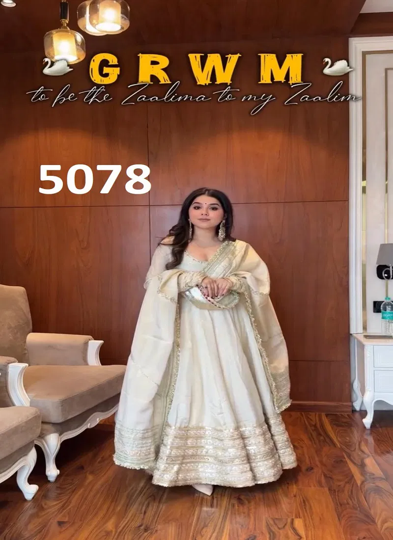 Dvd 5078 Chinon With Embroidery Work Readymade Suits Wholesalers Suppliers In India